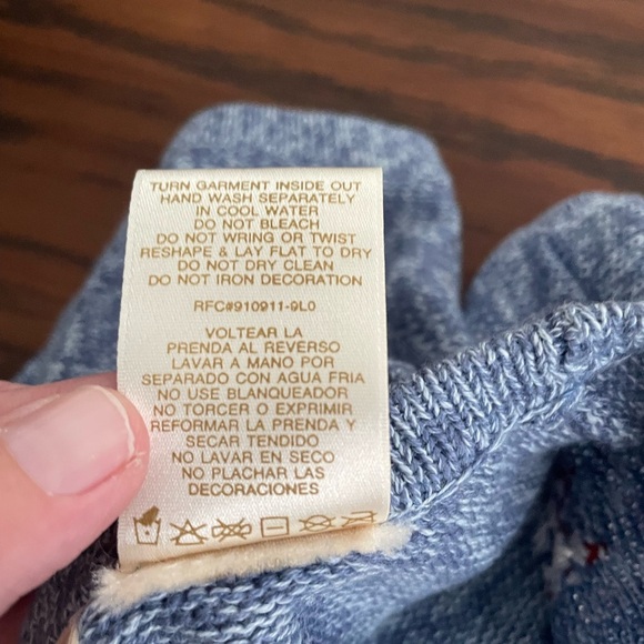 Bobbie Brooks Vintage Y2k Womens Size Large Blue Patriotic Flag Sweater Vest - Picture 5 of 11